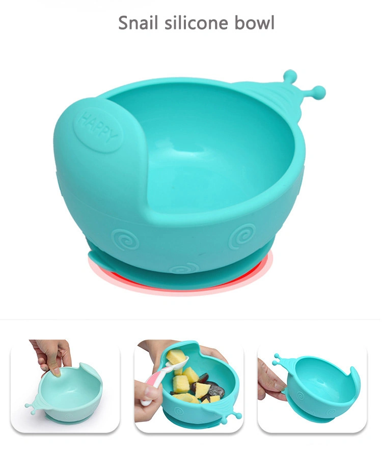 Baby Product Slip-Resistant Eco-Friendly BPA Free Silicone Suction Baby Feeding Bowl Baby Product