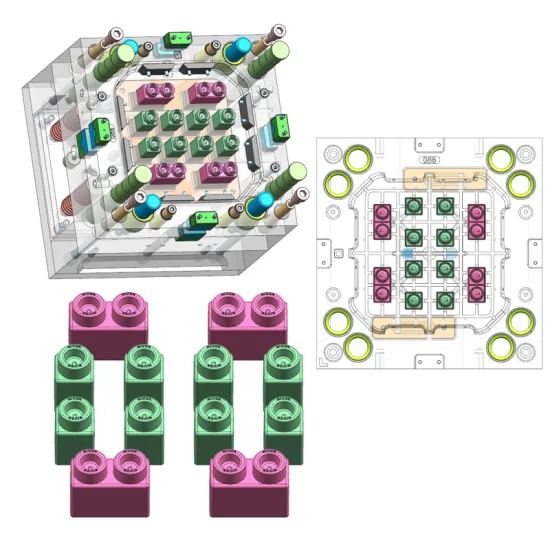 Bebê TPE Blocos de Construção Brinquedo Molde Plástico Crianças Mega Bloks Molde de Injeção